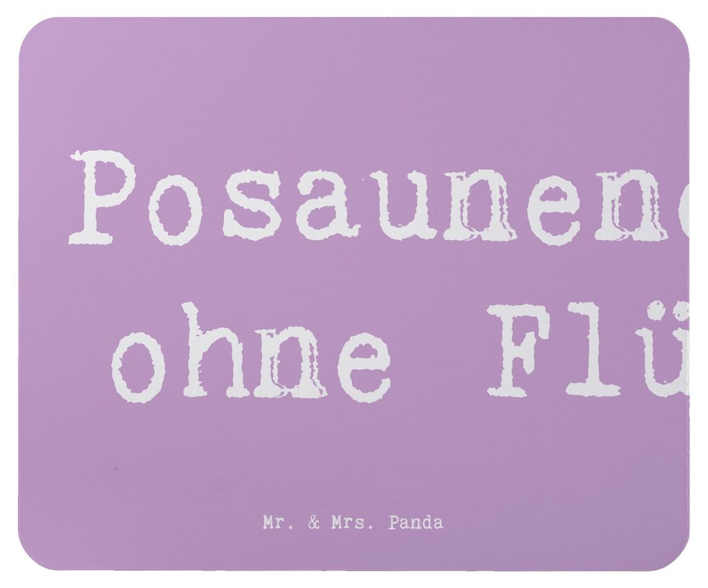Mr. & Mrs. Panda Mousepad Spruch Engel Posaune - Lavendeltraum - Geschenk, mousematte, Instrument, Mauspad, Musikinstrument, Musik, Mouse Pad, comp...