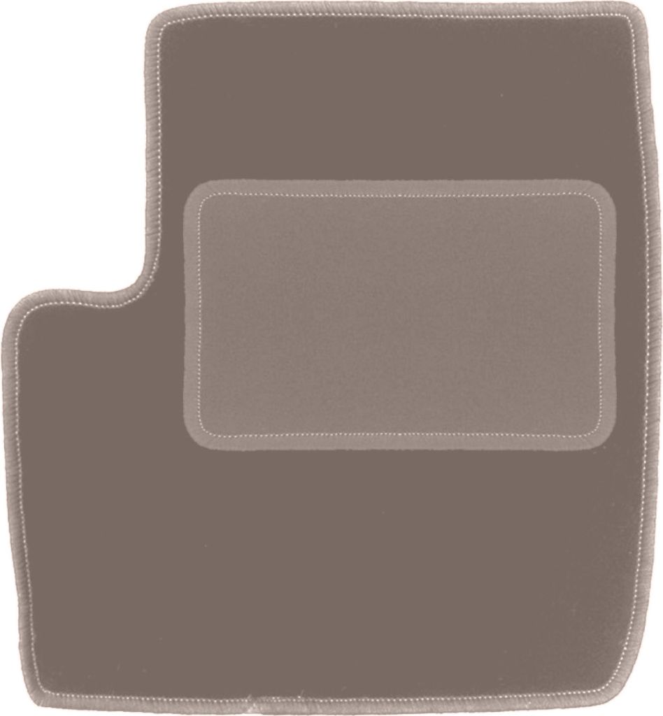 Fahrerfußmatte Velours beige passend für Renault Espace III (1996-2002, Minivan) – mit Befestigungen – passgenau