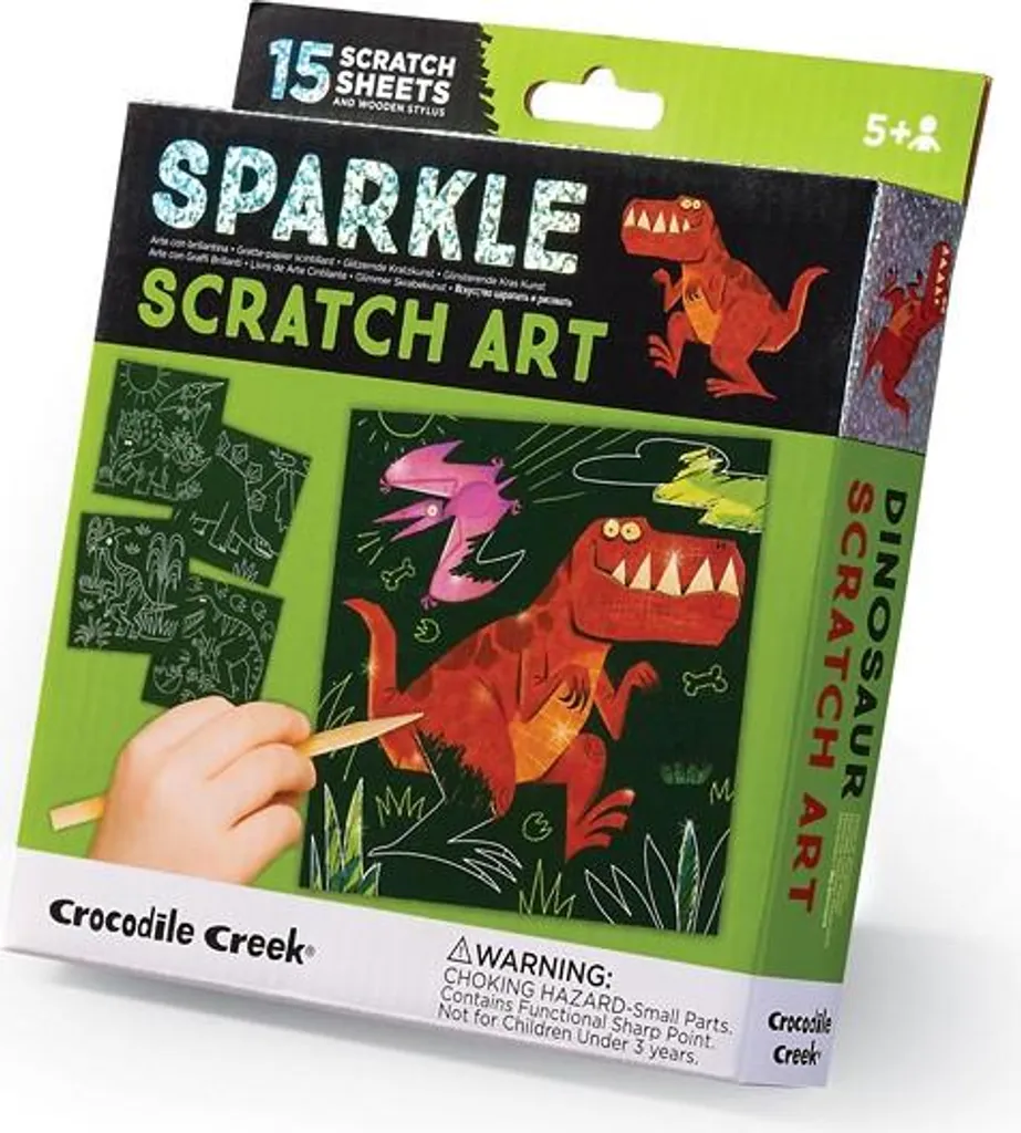 Cartes à Gratter Scintillantes Dino Crocodile Creek - Coffret 15 Unités