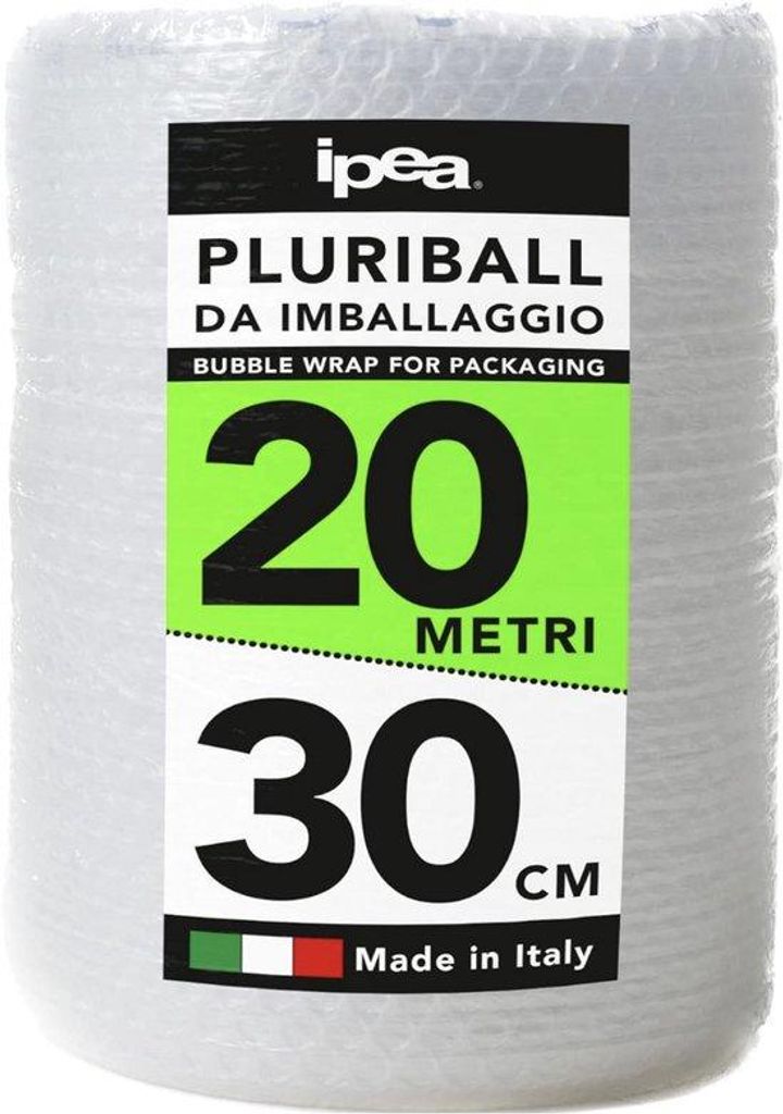 Luftkissenfolie - 20m - 20m x 30cm - Pluriball - Scheur- und Reißfest - Verpackungsmaterial - Schutzfolie für Versand und Umzug