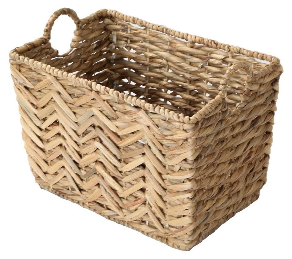 Hoher Korb aus Wasserhyazinthe - L46cm x H32 cm