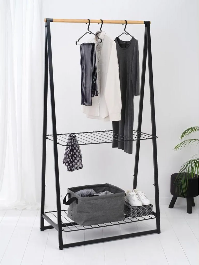 Panier à linge 35L pliable et compact - Bac à linge robuste en noir - 7