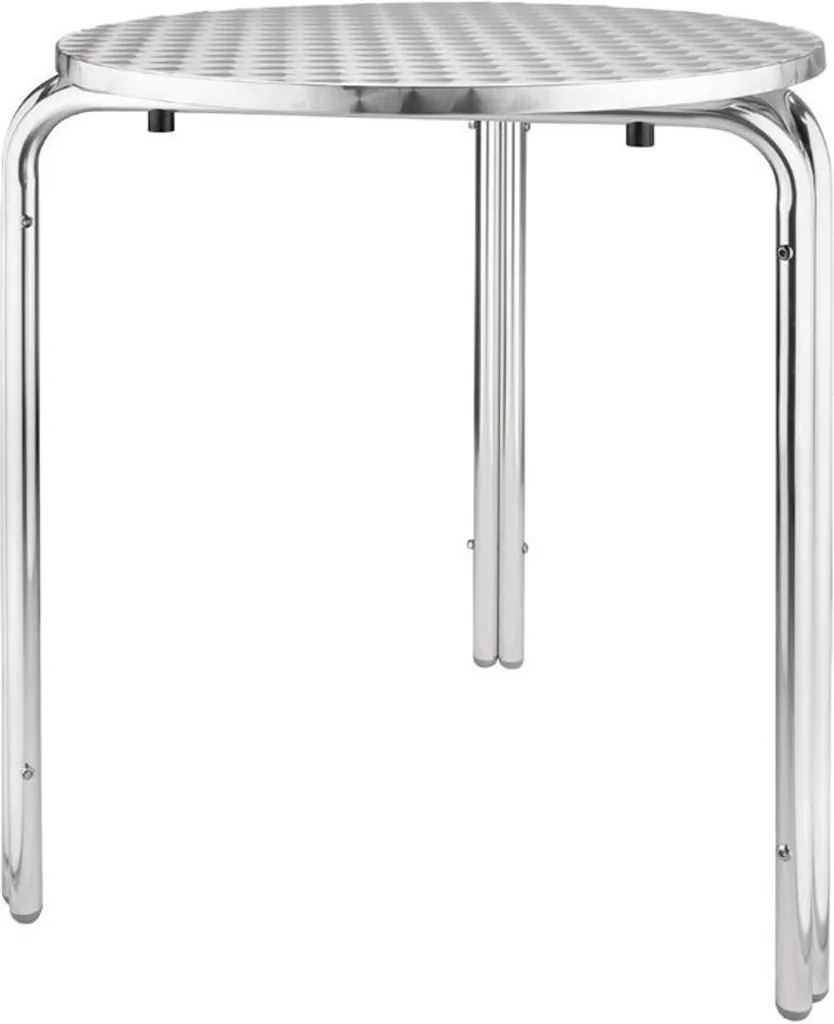Table Bolero inox 60cm plateau rond et pied tripode ultra stable