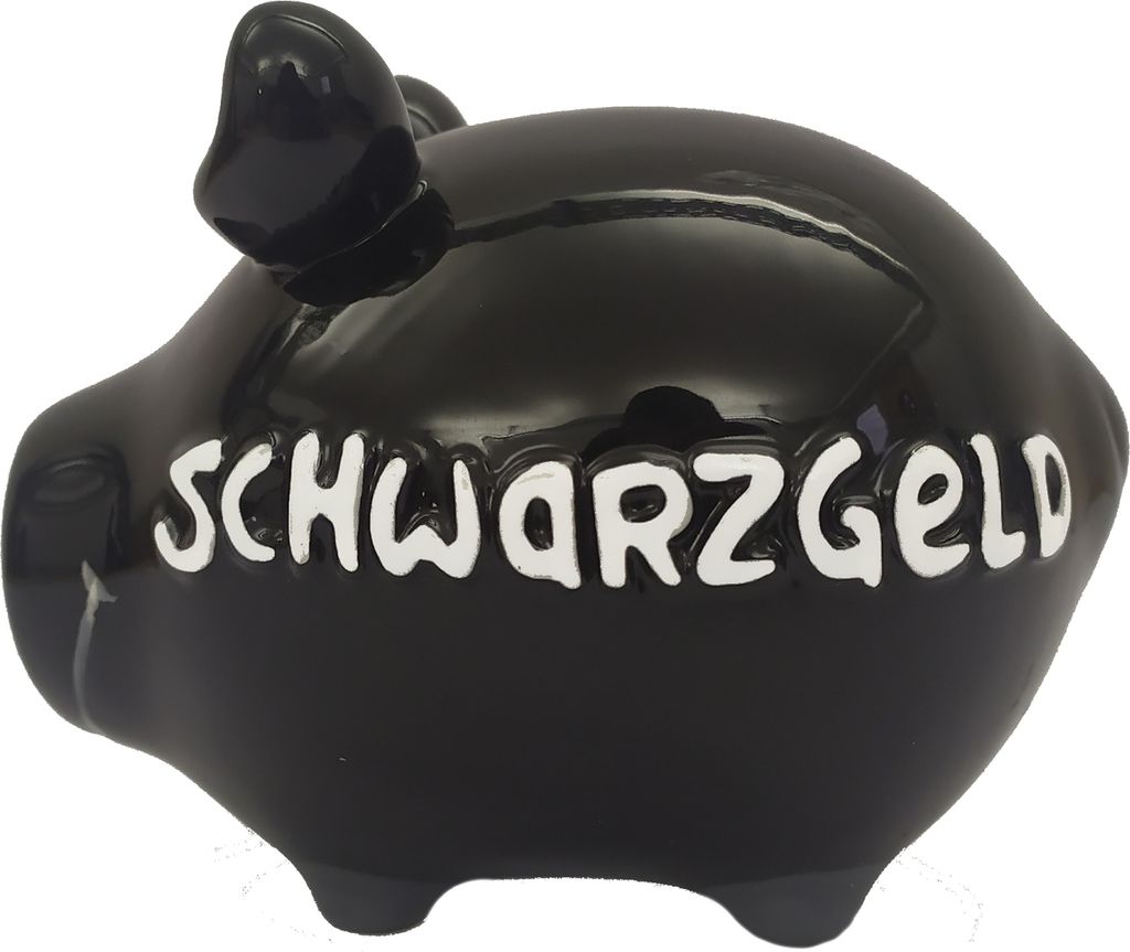 Sparschwein-Schwarzgeld Farbe variiert, 1Stück Produktbild 
