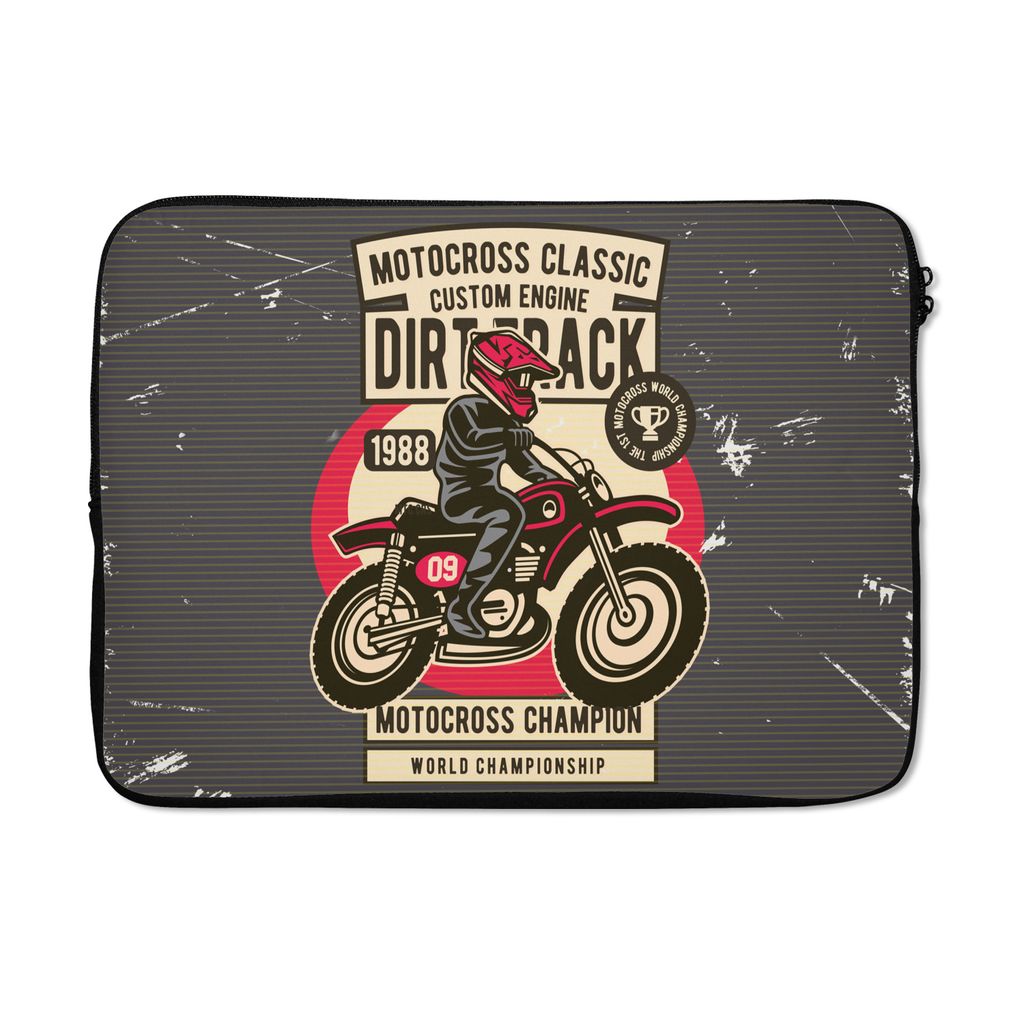 MuchoWow® Laptop Hülle 14 ZollMotorrad - Helm - Retro - Produktbild 