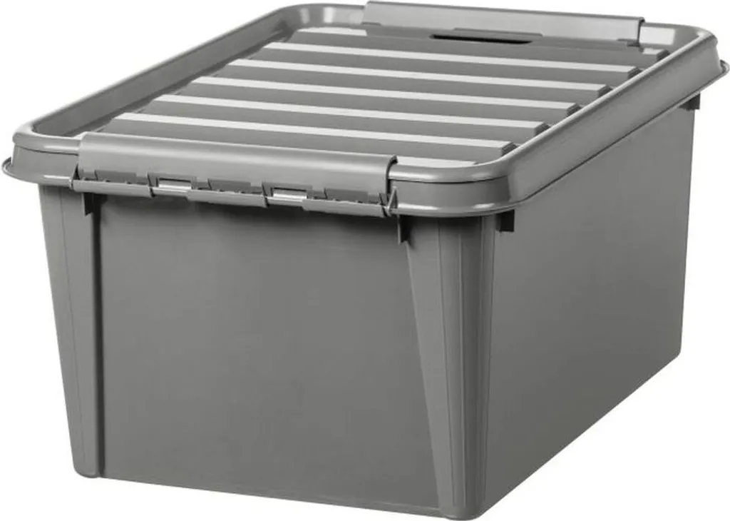 Bac de rangement en plastique recyclé 31L SmartStore coloris anthracite