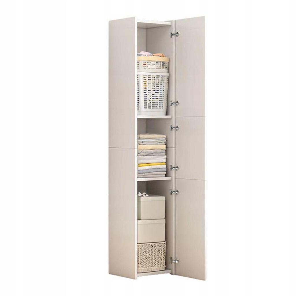 Étagère haute sur pied moderne scandinave, blanche, 3 Image du produit 