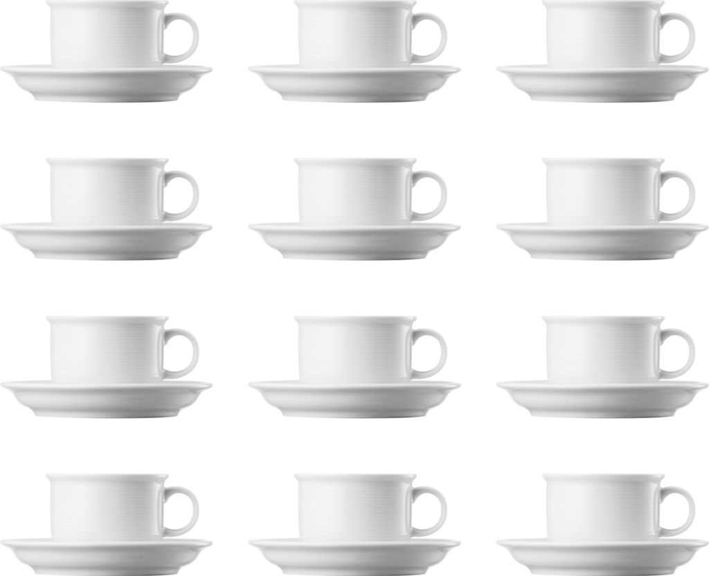 12 x Kaffeetasse 2-tlg. - Trend Weiß - Thomas - 11400-800001-14740