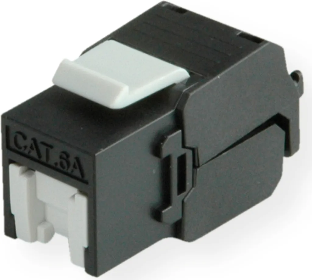 Modulo Keystone RJ45 ROLINE Cat 6A Nero 21.17.0320 - Qualità Professionale