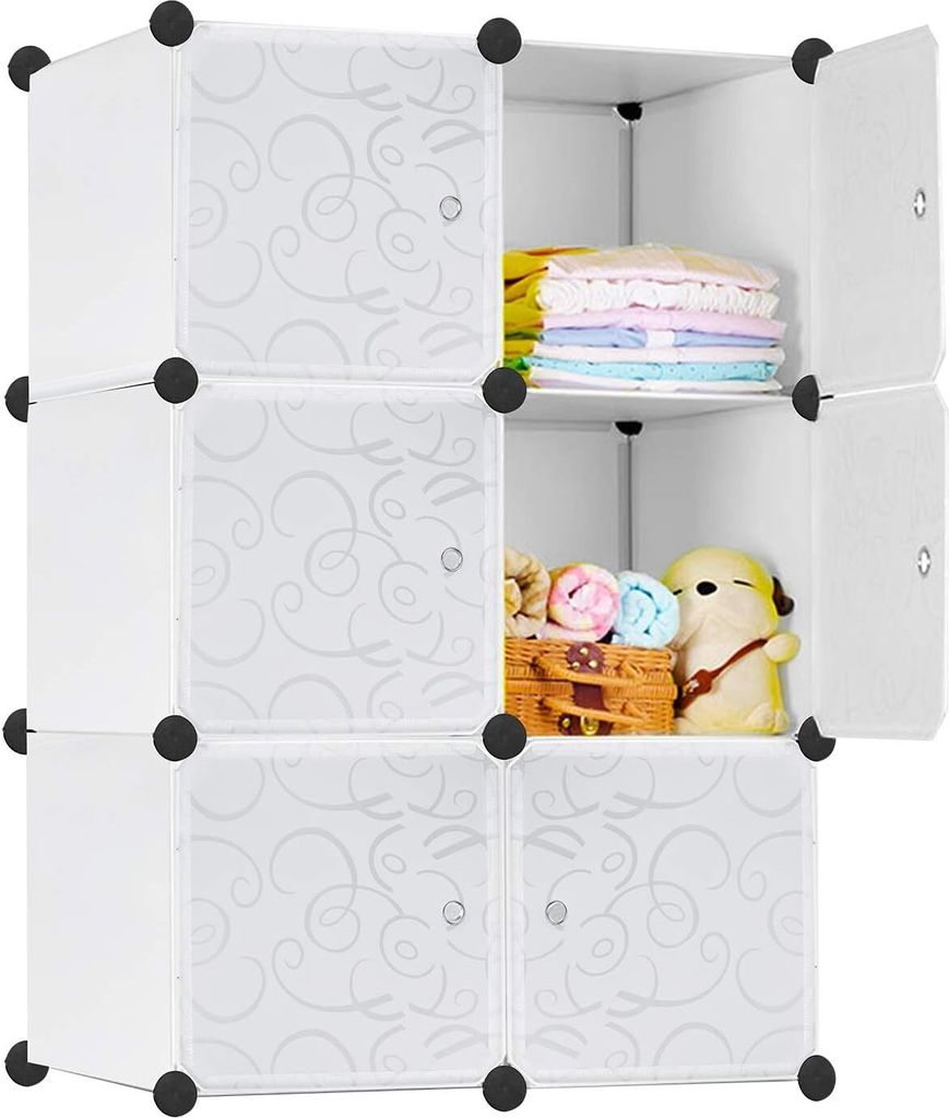 Armoire blanche DIY Système d'étagères en plastique Image du produit 