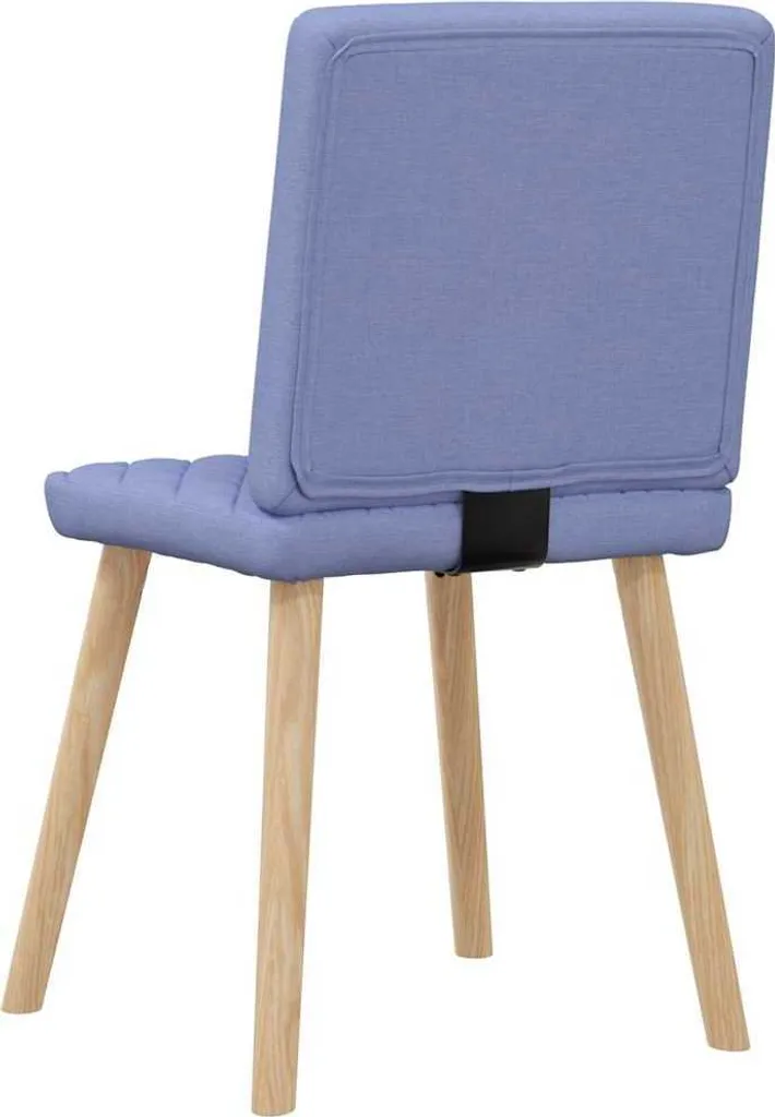 Sedie da pranzo 2 pezzi. Tessuto blu denim - 6