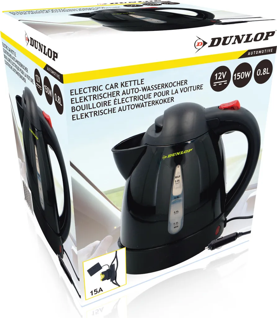 Bouilloire électrique portable 12V 800ml pour allume-cigare auto/camion