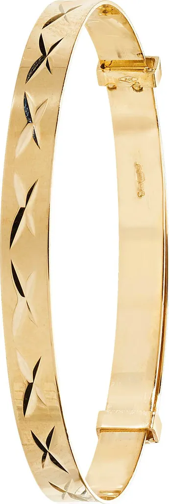 Bracelet Jonc Bébé en Or Jaune 9 Carats Extensible de 4mm
