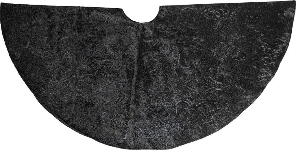 Baumtuch Barock Samt Schwarz Durchmesser 120Cm Weihnachtsdekoration - Annas collection