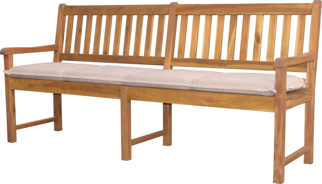 Grasekamp Kissen Gartenbank Akazie 200cm - Sand Produktbild 