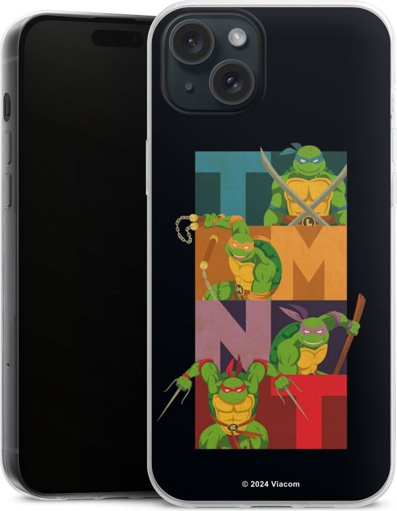 DeinDesign Slim Hülle für Apple iPhone 15 Plus Silikon Case Ultra Dünn Handyhülle Fanartikel Offizielles Lizenzprodukt Teenage Mutant Ninja Tur...