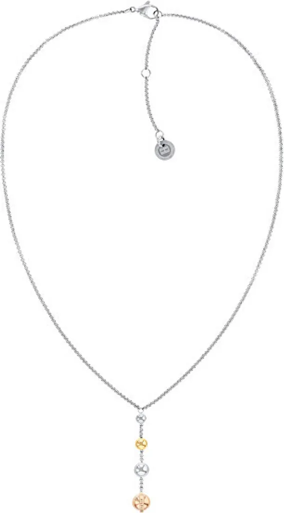 Moda Donna Collana in acciaio metallizzato a forma di orbita 2780819