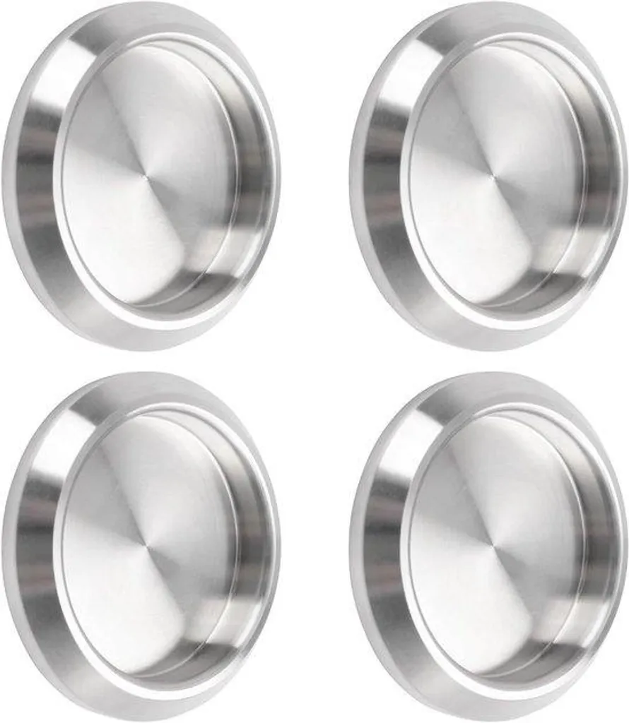 Poignées invisibles en inox gris pour armoire de cuisine x4