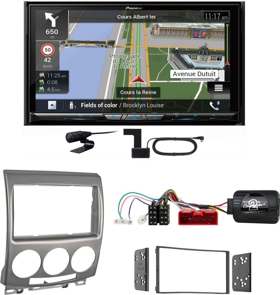 Pioneer AVIC-Z930DAB USB Navigation Bluetooth MP3 CD Einbauset für Mazda 5 CR