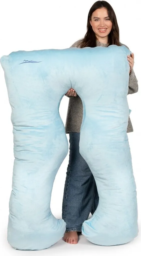 Oreiller moelleux micro peluche bleu ciel pour un sommeil réparateur