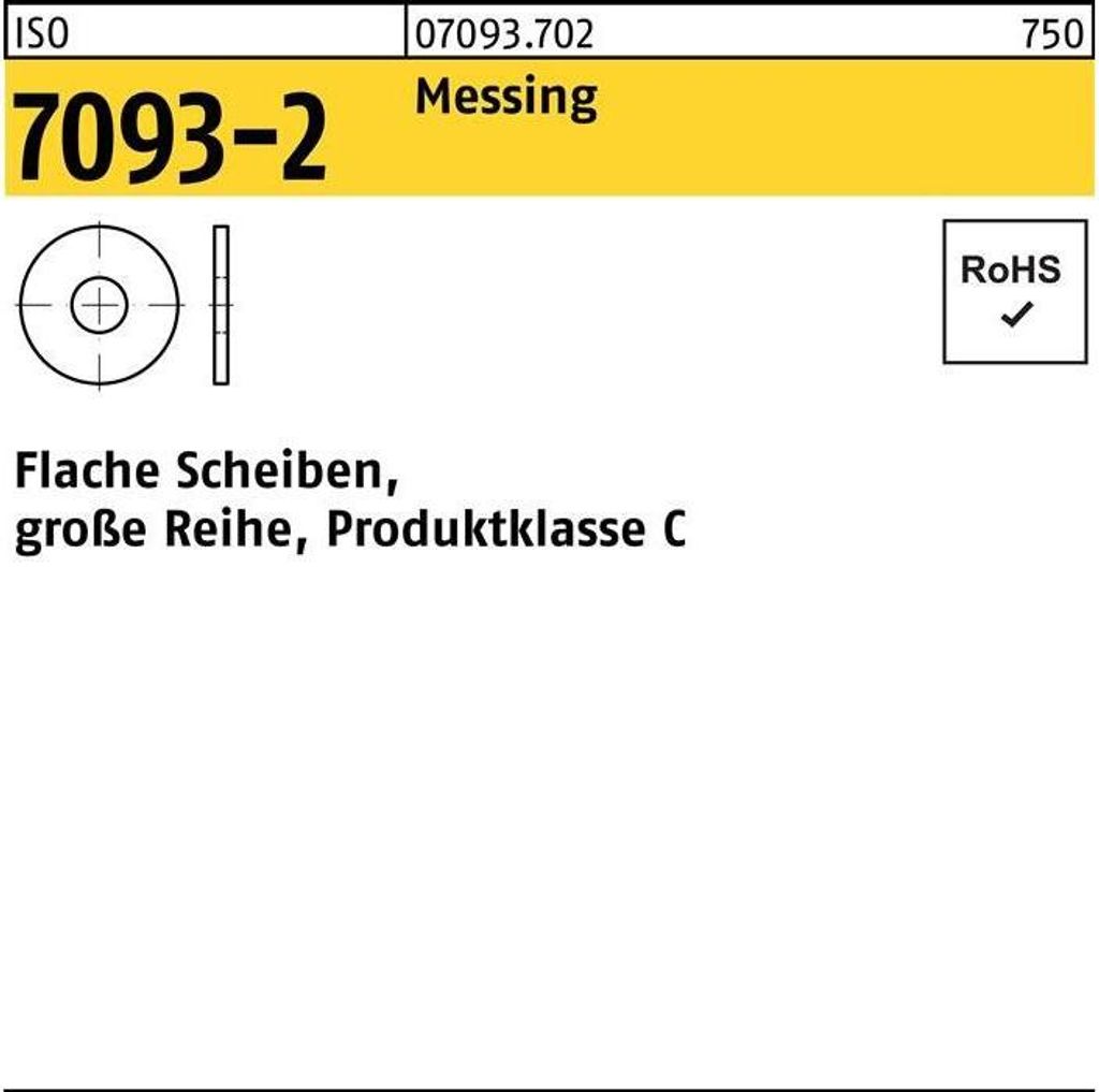 Unterlegscheibe ISO 7093-1 12 Messing