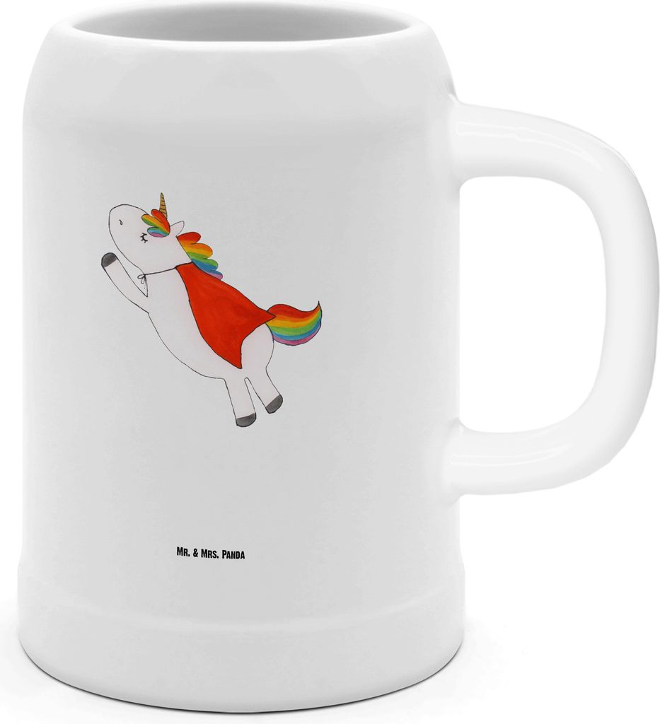 Mr. & Mrs. Panda Krug Einhorn Geburtstag - Weiß - Geschenk, Freundin, Steingutkrug, Einhörner, Deko, Seidel, Geburtstagsgeschenk, Keramikkrug, Bi...