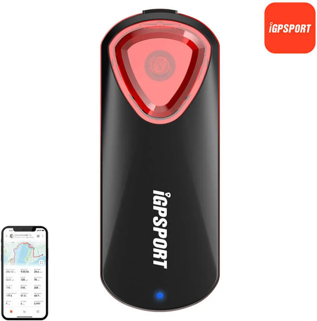 iGPSPORT SR30 Radar de Vélo et Feu Arrière Intelligent Haute Précision