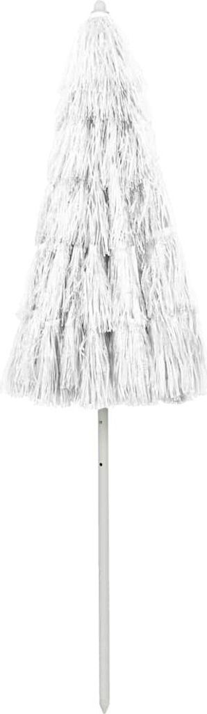 A white fringed umbrella on a white background.