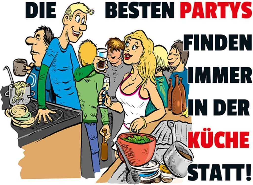 vianmo Holzschild 30x40 cm Besten Parties in der Küche