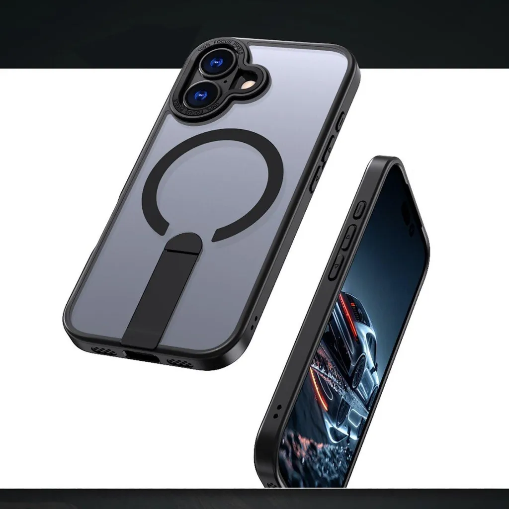 Cover MagSafe iPhone 17 Pro Hybrid Armor X con Ring Stand