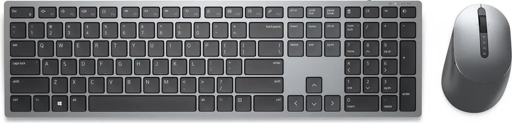 Pack Clavier et Souris Sans Fil Dell KM7321WGY Gris QWERTY pour Bureau