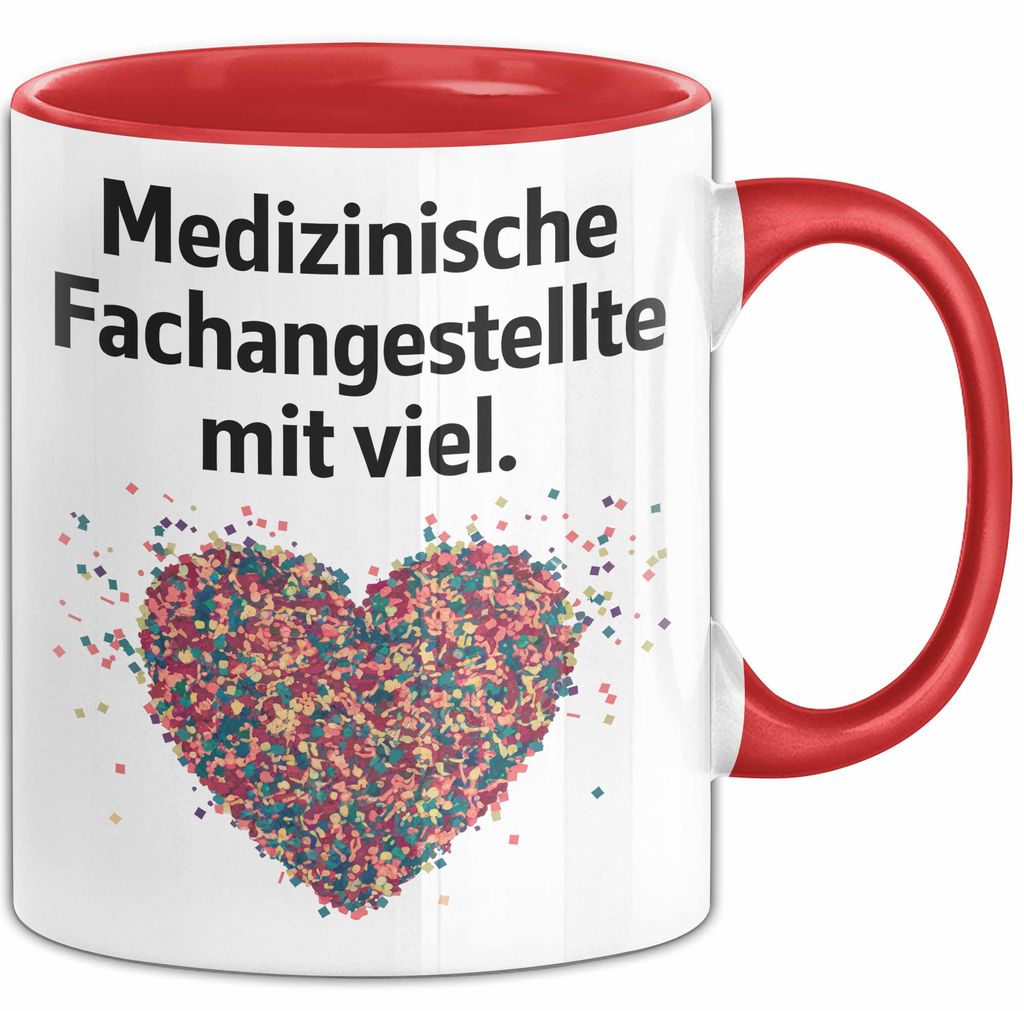 Medizinischer Assistent Arzt Tasse Geschenk Lustige Geschenkidee Spruch Medizinische Fachangestellte Mit Viel Heart (Rot)