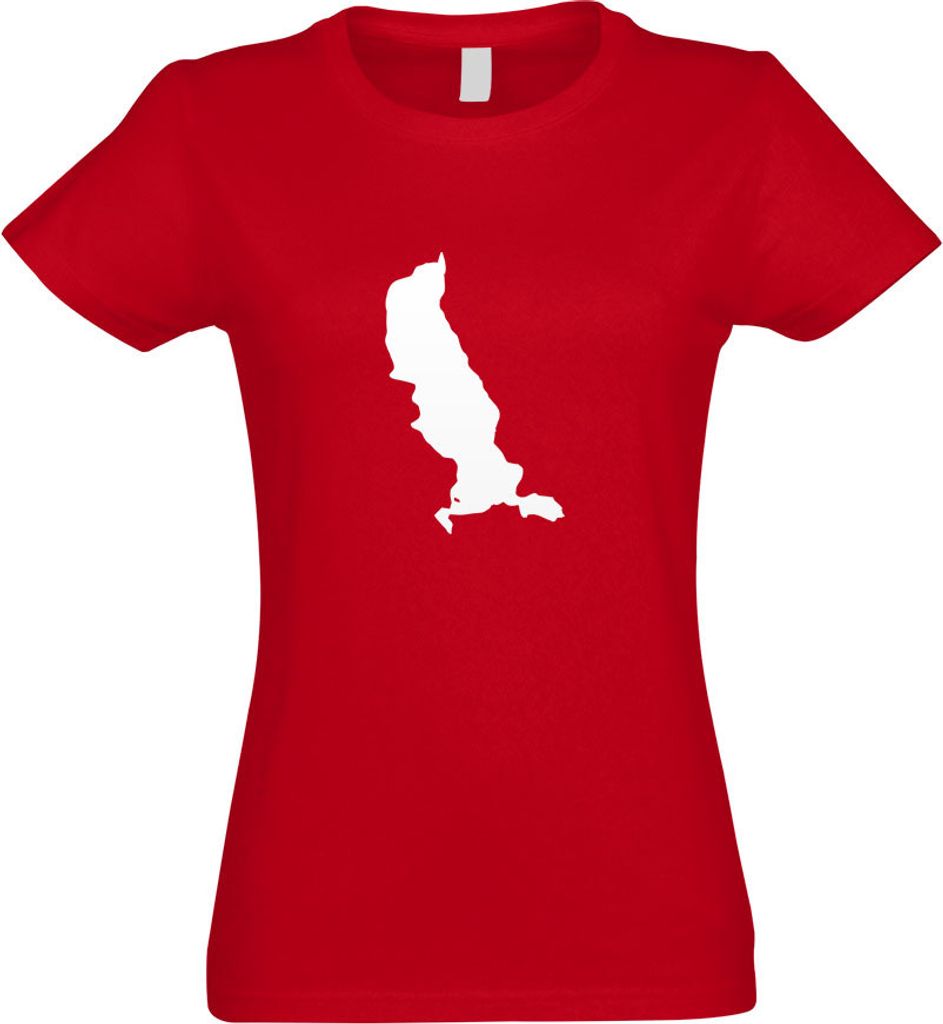 Kiwistar - T-Shirt tailliert - Damen - rot - Tegernsee- Deutschland - See - mit Motiv Bedruckt - Funshirt Design - Sport - Freizeit - Damen - XXL