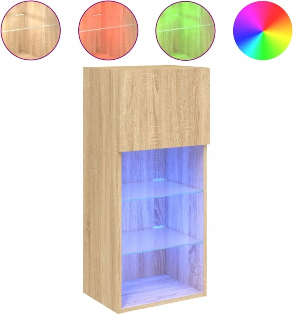 Porta TV LED SYFAX 40x90cm Rovere Sonoma: Design Salvaspazio Moderno