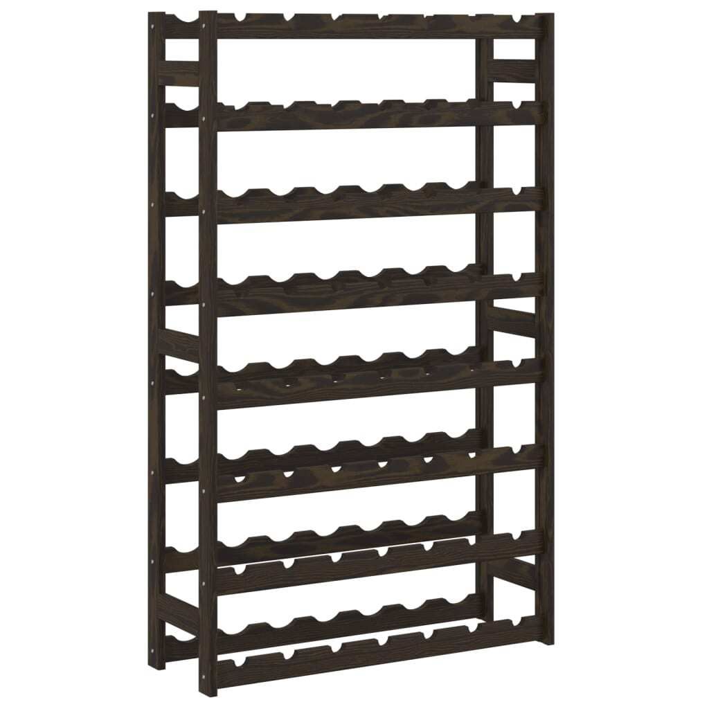 vidaXL Weinregal für 56 Flaschen Schwarz Massivholz Kiefer