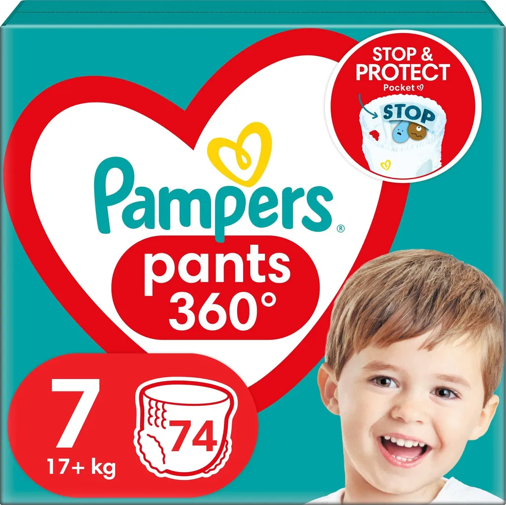 Pampers Premium Protection Pantalon Taille 7 Mega Pack de 74 Couches-Culottes