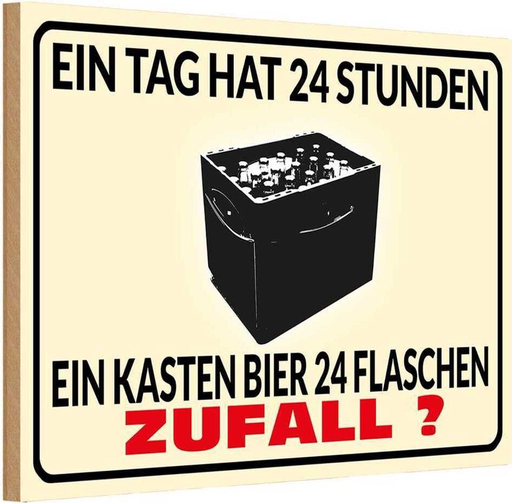 vianmo Holzschild 20x30 cm Alkohol ein Tag 24 Std Bier 24 Flaschen