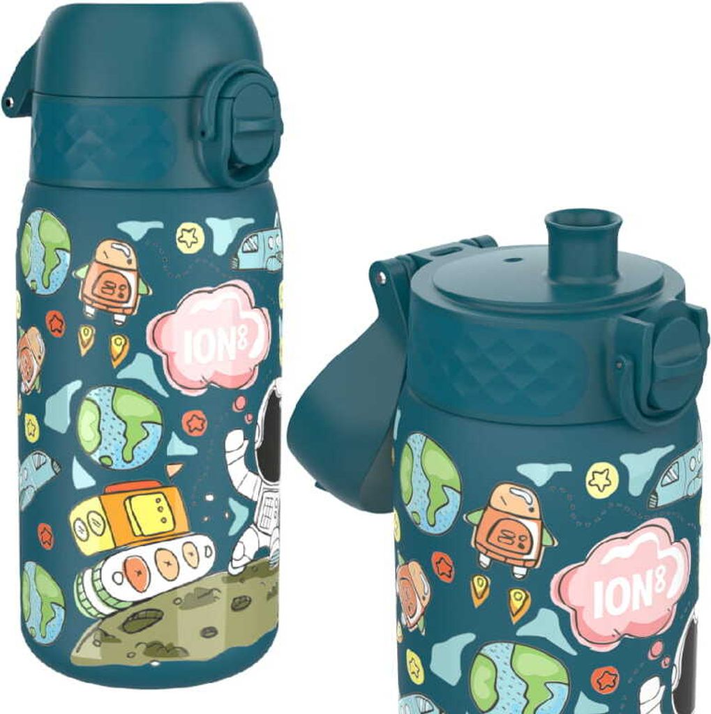 Ion8 Bidon Edelstahlflasche 400 ml Türkis Cosmos