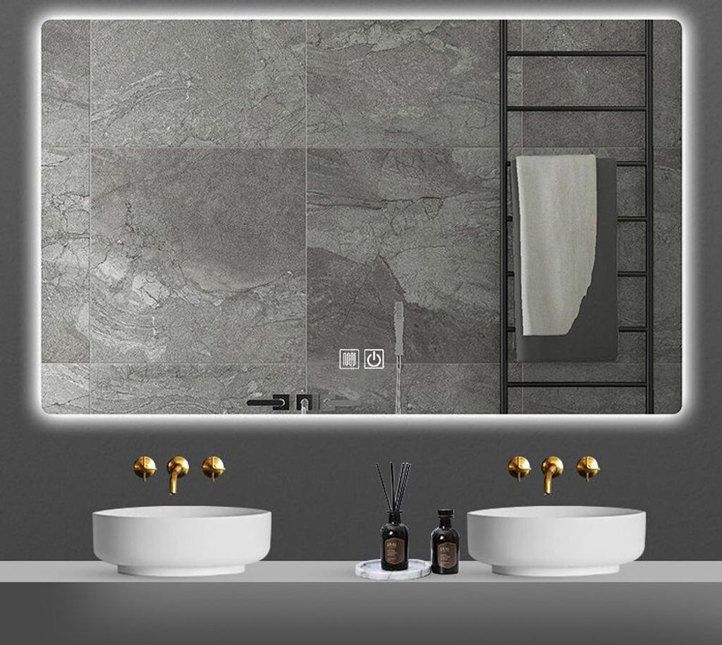 Aloni LED Bad WC Spiegel Queen erhitzt 100x60