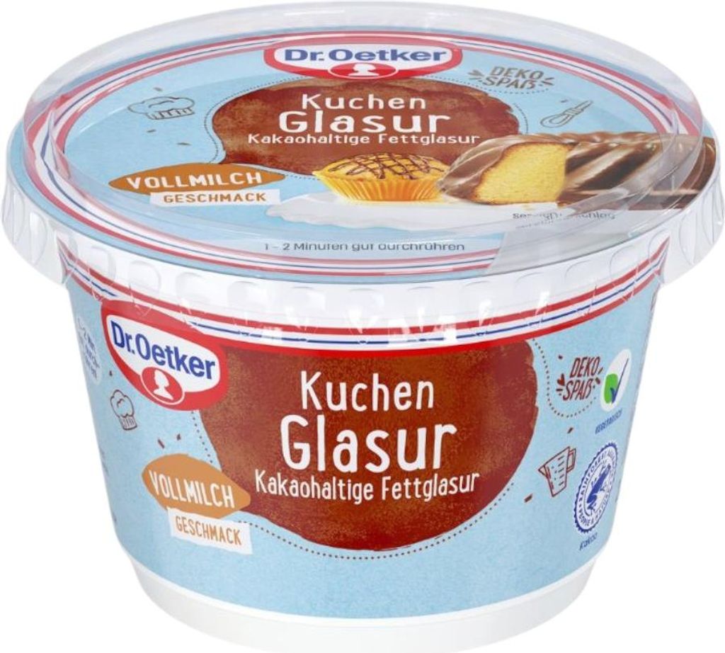 Dr. Oetker Kuchen Glasur Vollmilch-Geschmack 200g Produktbild 
