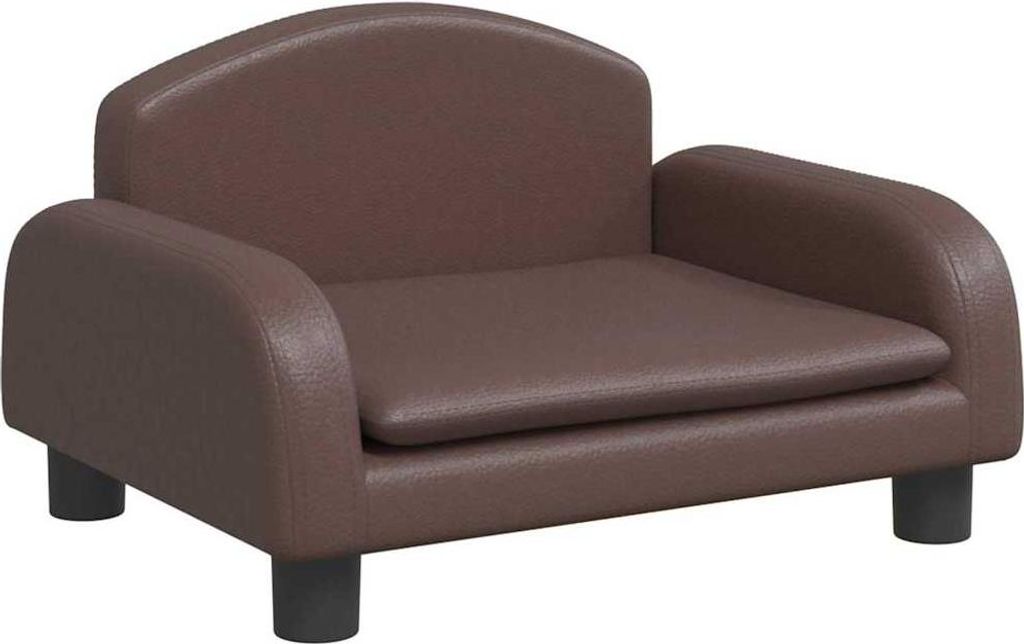 vidaXL Hundebett Braun 50x40x30 cm Kunstleder