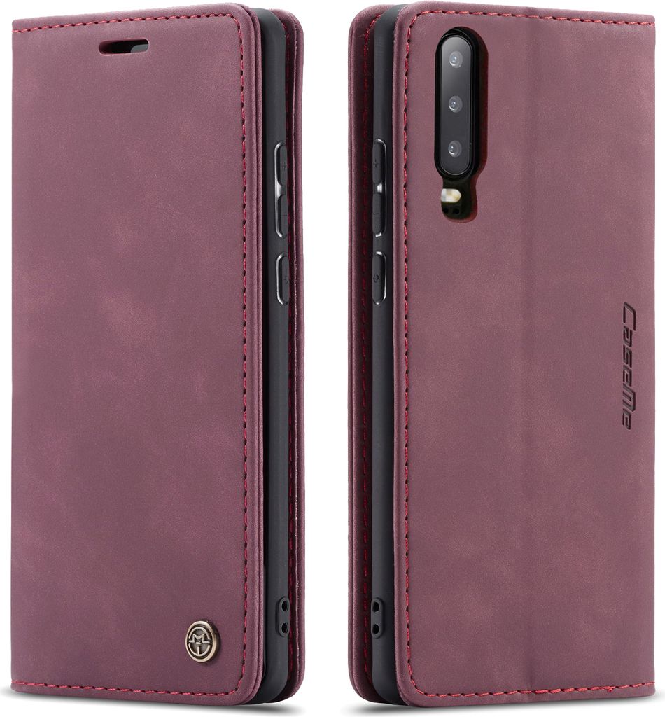 Huawei P30 Hülle, LaimTop Retro Kunstledertasche TPU Innere, Kartenfächer, Magnetverschluss, Klapphülle mit Standfunktion Schutzhülle für Huaw...