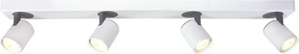 Luminaire de plafond en aluminium blanc à 4 spots GU10 directionnels