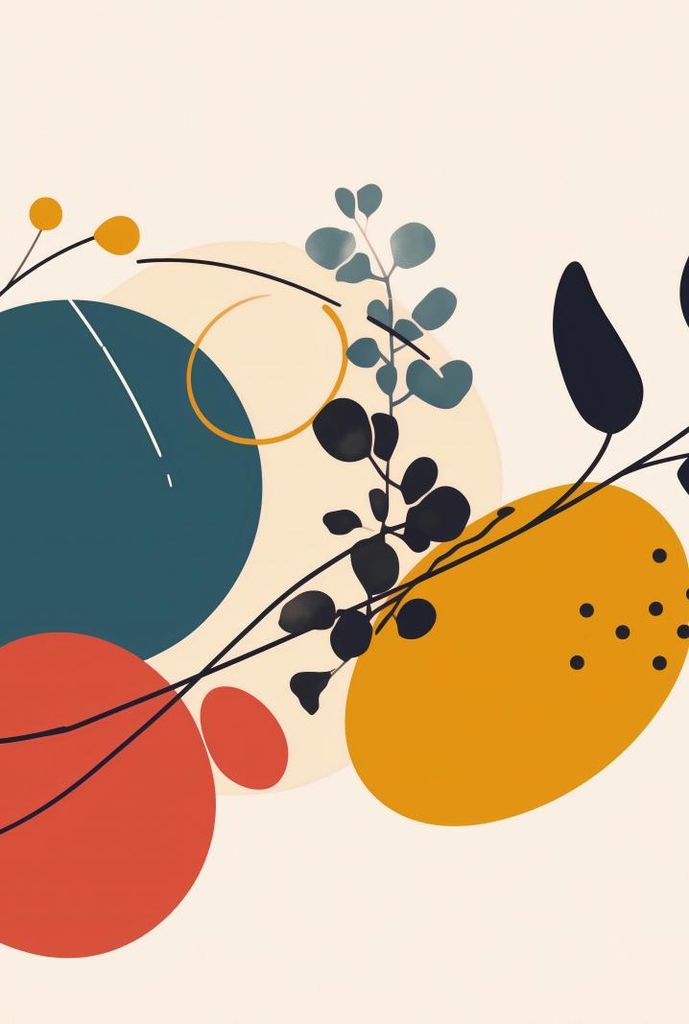 Plakat 68x101cm Natur Collage