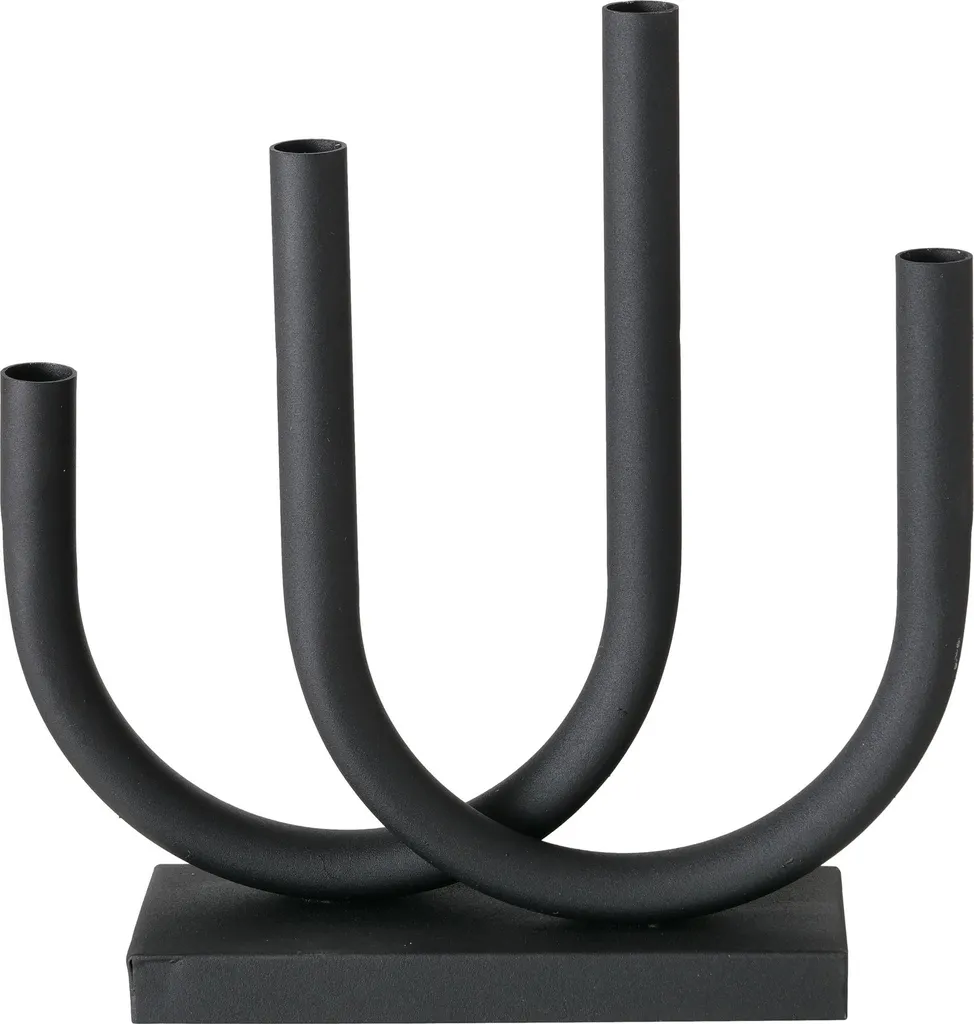 Chandelier Tonis Boltze Noir en Fer Forgé - Support Bougie Robuste