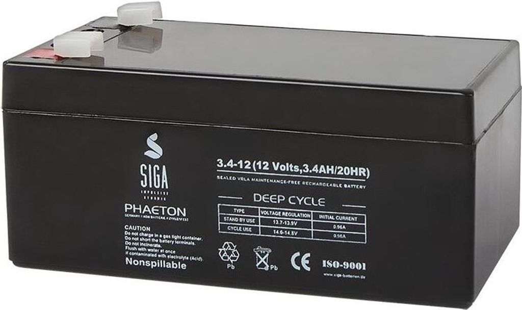 SIGA Phaeton AGM Akku 3,4Ah 12V
