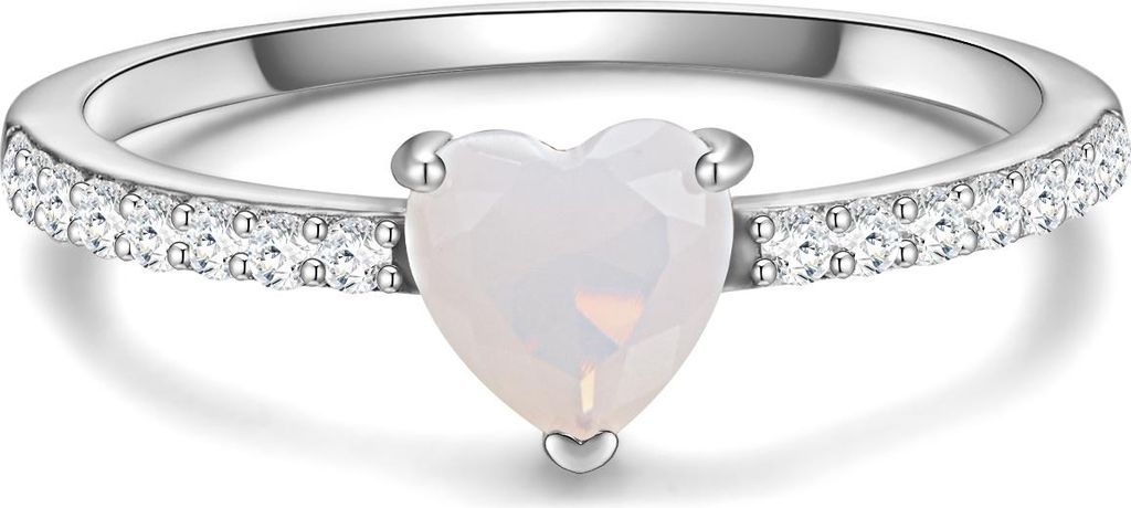 Glanzstücke München Ring Herz Sterling Silber Mondstein (synth.) 50083081 48