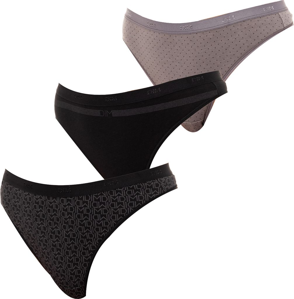 DIM 3er-Pack Baumwoll-Stretch-Strings D4C19 für Damen