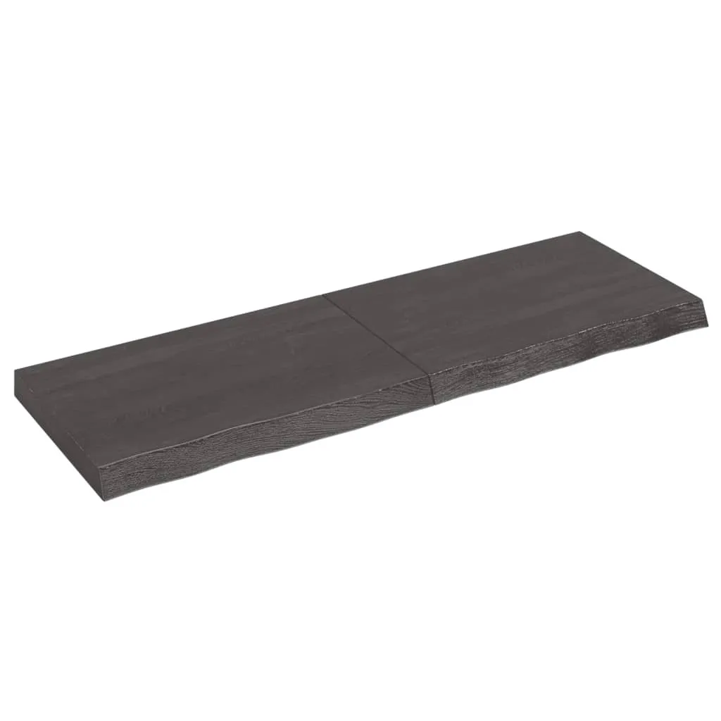 Mensola Parete 120x40 Rovere Scuro Massello | Scaffale Lusso DE4387640