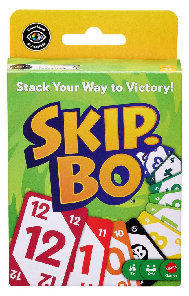 Mattel Games Skip-Bo, kaartspel, aflegspel, vanaf 7 jaar, Productafbeelding 